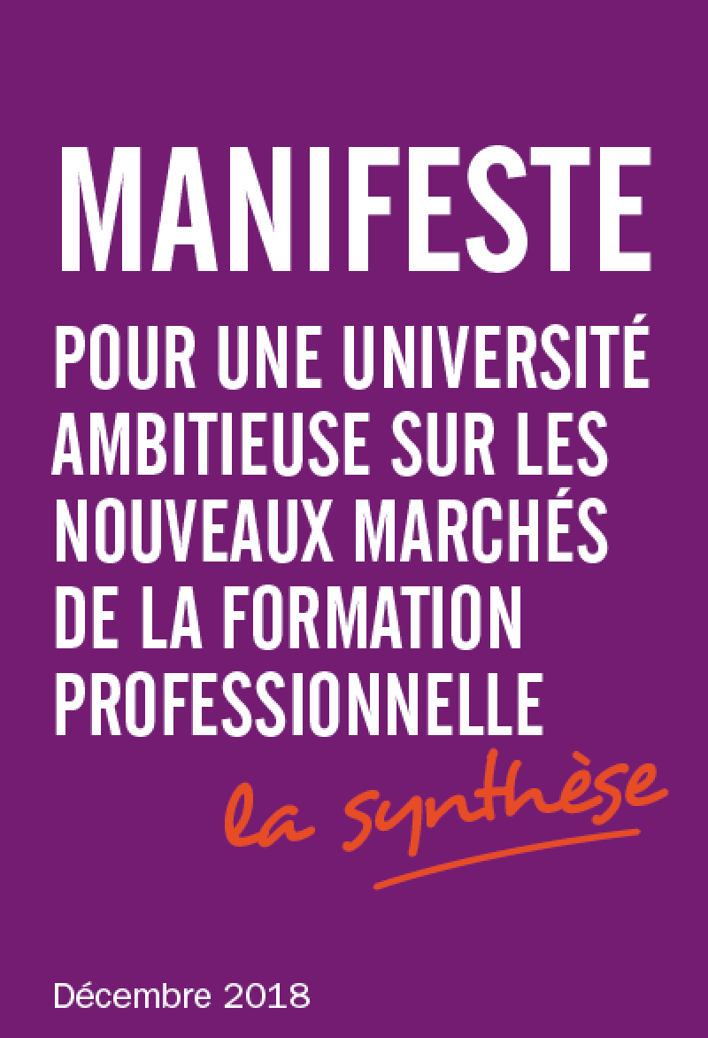 Manifeste pour une université ambitieuse sur les nouveaux marchés de la formation professionnelle - La synthèse